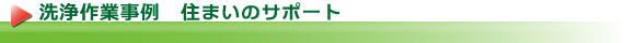 洗浄作業事例 住まいのサポート