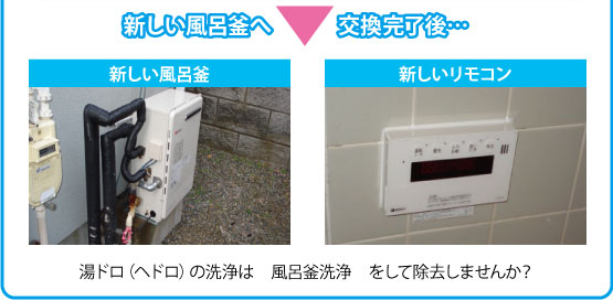 給湯器の交換取付け
