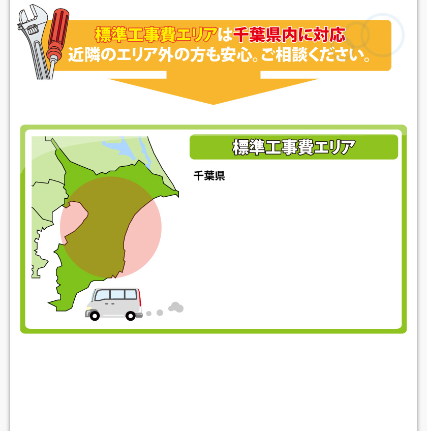 千葉の標準工事費エリア